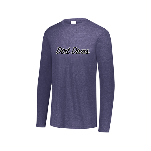 [FTLCUBNV-AXS-LOGO1] Decker Men's Tri-Blend T-Shirt - Long Sleeve (Adult XS, Navy)