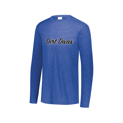 [FTLCUBRY-AXS-LOGO1] Decker Men's Tri-Blend T-Shirt - Long Sleeve (Adult XS, Royal)