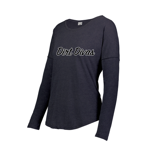 [FTLCUBNV-FAXS-LOGO1] Decker Women's Tri-Blend T-Shirt - Long Sleeve (Female Adult XS, Navy)