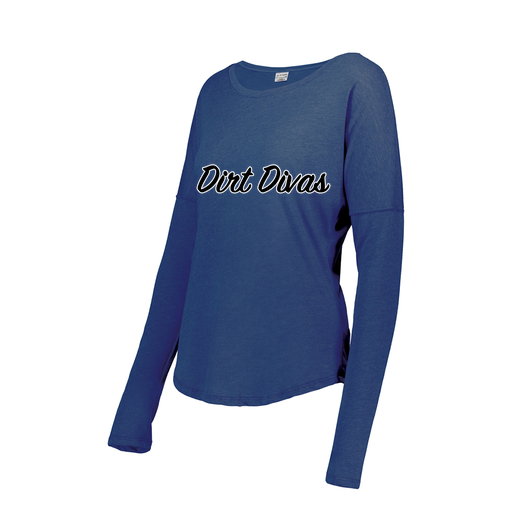 [FTLCUBRY-FAXS-LOGO1] Decker Women's Tri-Blend T-Shirt - Long Sleeve (Female Adult XS, Royal)